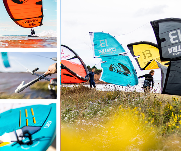 Chicos en cursos de kitesurf varias tomas